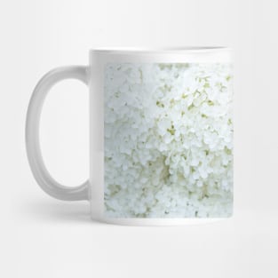 Delicate White Hydrangea Flowers Mug